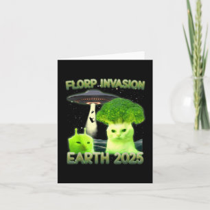 Funny Glerp Glorp Funny Alien Cat Meme Vintage T-s Card