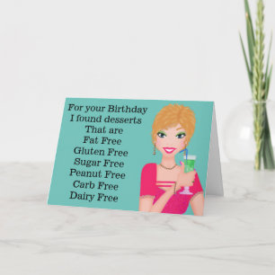Funny Gluten Free Birthday Card