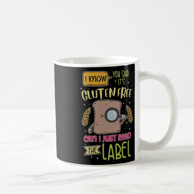 Funny Gluten Free Lifestyle Celiac Disease Coffee Mug (Right)