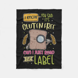 Funny Gluten Free Lifestyle Celiac Disease Fleece Blanket
