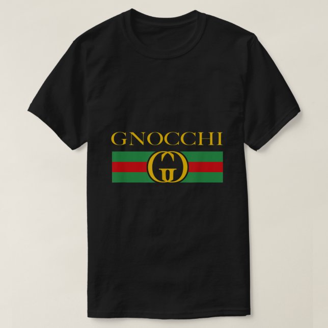 Funny Gnocchi Italian Pasta Novelty Food Men Women T-Shirt (Design Front)