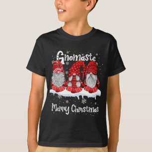 Funny Gnomaste Merry Christmas Gnomes Yoga Lovers T-Shirt