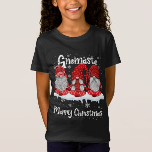 Funny Gnomaste Merry Christmas Gnomes Yoga Lovers T-Shirt