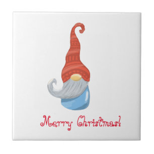 Funny Gnome Ceramic Tile – Quirky Garden Gnome 