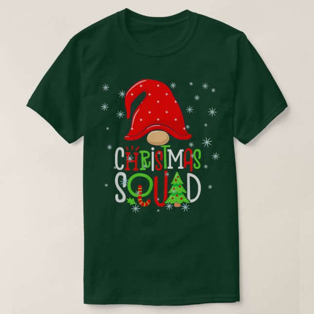 Funny Gnome Christmas Squad Matching T-Shirt (Design Front)