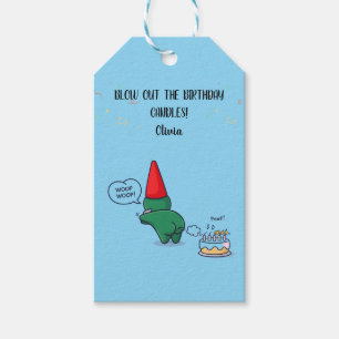 Funny Gnome Fart Birthday Gift Tag