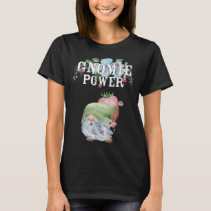 Funny Gnome Flower Power Unique Gnomie With Strawb T-Shirt