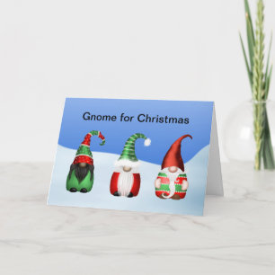 Funny Gnome for Christmas - Three Gnomes Christmas Card