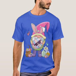 Funny Gnome Holding Easter Eggs Healthcare Worker  T-Shirt