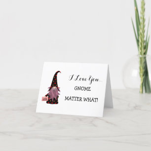 Funny gnome i love you Valentine/ anniversary Holiday Card