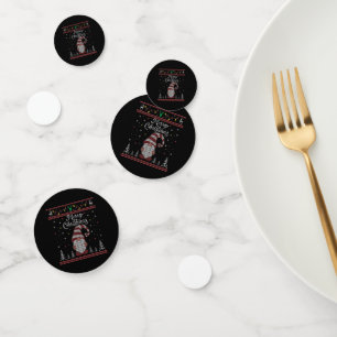 Funny Gnome Merry Christmas Confetti
