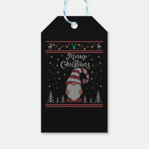 Funny Gnome Merry Christmas Gift Tags