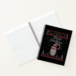 Funny Gnome Merry Christmas Notebook