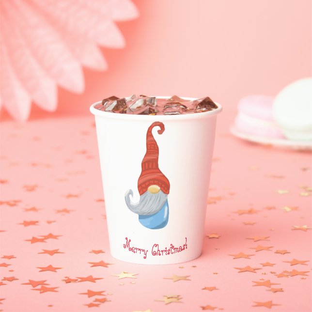 Funny Gnome Paper Cups – Whimsical Disposable  (Insitu)