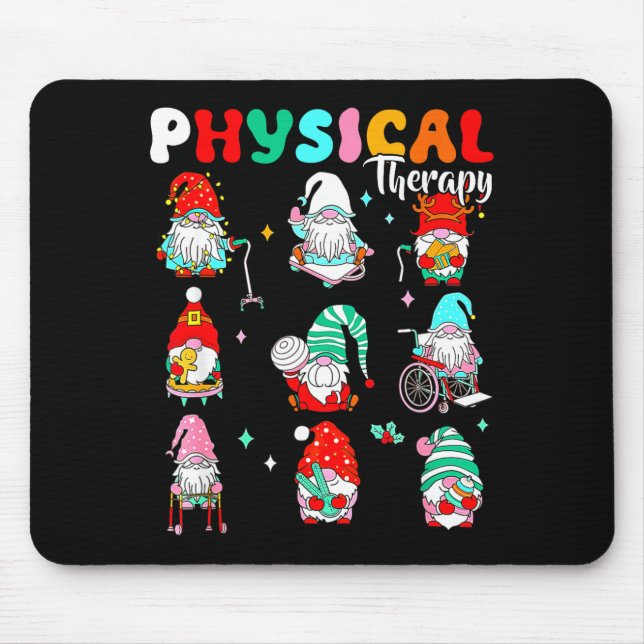 Funny Gnome Physical Therapy Pt Physical Therast C Mouse Mat (Front)