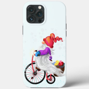 Funny Gnome with Bike and Gifts - Christmas iPhone 13 Pro Max Case