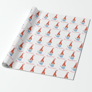 Funny gnome  wrapping paper