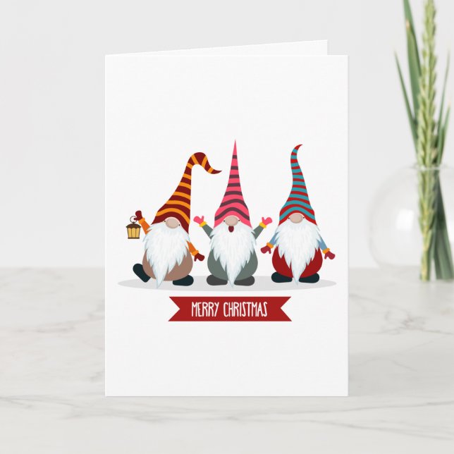 Funny Gnomes Christmas Card (Front)