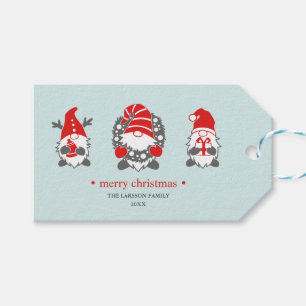 Funny Gnomes   Christmas Holidays Mint Gift Tags