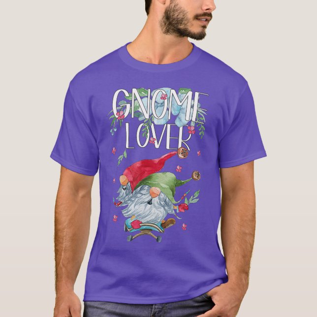 Funny Gnomes Floral Flower Tee For Hippies - (Front)