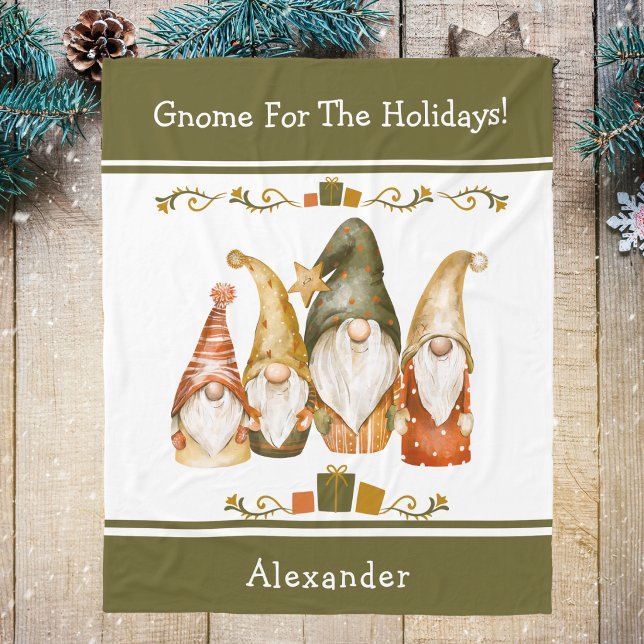 Funny Gnomes Gift Blanket with Name (Funny Gnomes Gift Blanket with Name)