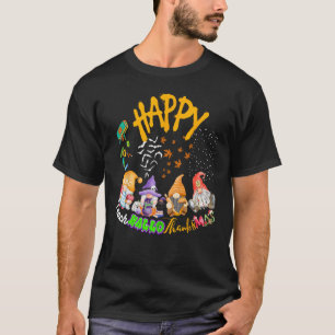 Funny Gnomes Happy Hallothanksmas For Teachers Men T-Shirt