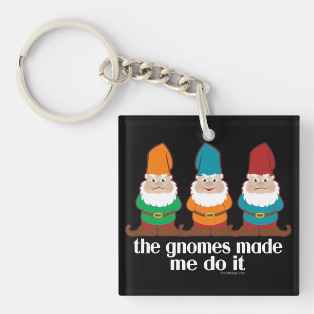 Funny Gnomes Key Ring (Front)