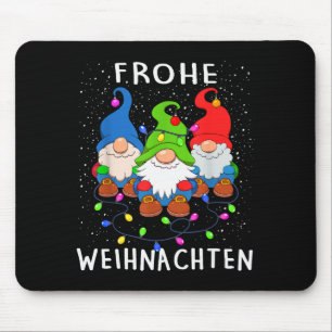 Funny Gnomes Merry Christmas Frohe Weihnachten Mouse Mat