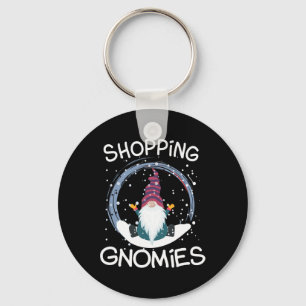 Funny Gnomes Shopping Gnomies Costume Christmas Gi Key Ring