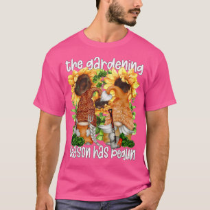 Funny Gnomes With Gardening Tools For Women Cute S T-Shirt