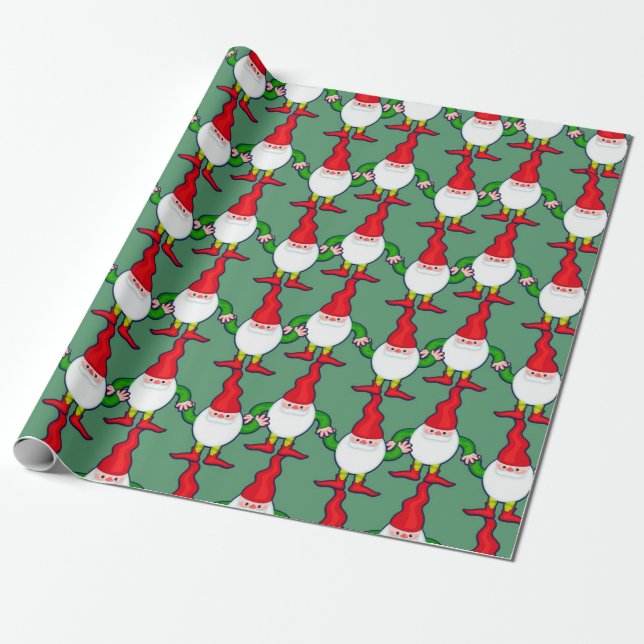 Funny gnomes wrapping paper (Unrolled)