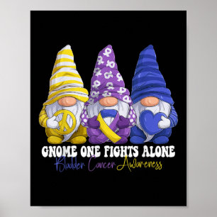 Funny Gnomies Bladder Cancer Awareness Month Purpl Poster