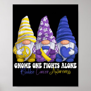 Funny Gnomies Bladder Cancer Awareness Month Purpl Poster
