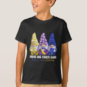 Funny Gnomies Bladder Cancer Awareness Month Purpl T-Shirt
