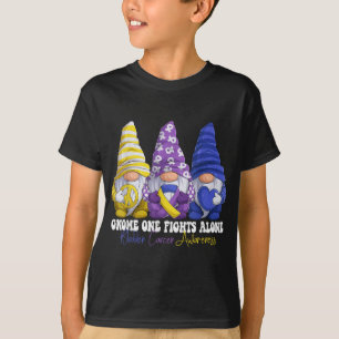 Funny Gnomies Bladder Cancer Awareness Month Purpl T-Shirt