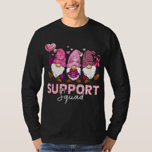 Funny Gnomies Gnomes Support Squad Breast Cancer A T-Shirt