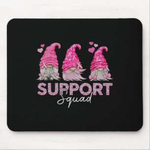 Funny Gnomies Support Squad Breast Cancer Mouse Mat