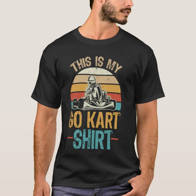 Funny Go Kart Racing - Race Car Kart Racer T-Shirt (Front)