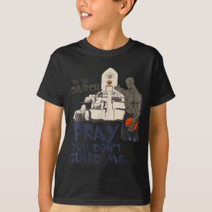 Funny Go To Church Pray You Don't Guard Me Retro G T-Shirt