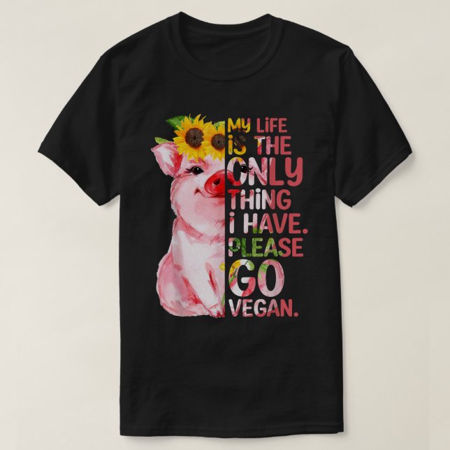 Funny Go Vegan Vegan Vibes Plant Based Tee gift Ve (Design Front)