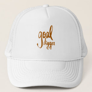 FUNNY GOAL DIGGER PLAY ON WORDS ATTITUDE MOTIVATIO TRUCKER HAT