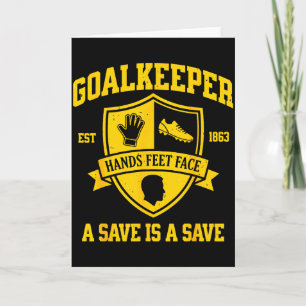 Funny Goalkeeper Soccer Goalie Keeper Retro Varsit Card