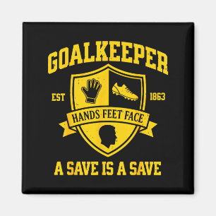Funny Goalkeeper Soccer Goalie Keeper Retro Varsit Magnet