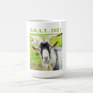 Funny GOAT 2027 New Year Photo Coffee Mug
