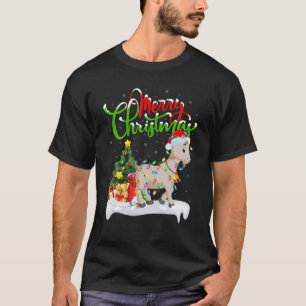 Funny Goat Animal Lover Xmas Lighting Goat Christm T-Shirt