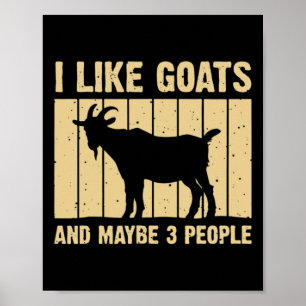 Funny Goat Art For Men Women Kids Farming Goat Lov Poster
