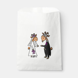 Funny Goat Bride and Groom Favour Bag