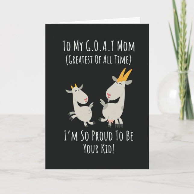 Funny Goat Cards For Mum Mother For Her (Front)
