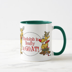 Funny Goat Christmas Mug