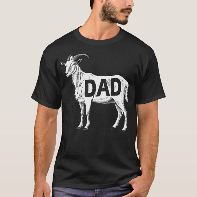 Funny Goat Dad T-Shirt (Front)